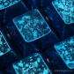 Frost Blue Metal Feature 61 Keys PBT Doubleshot Side Legends Keycaps Set Cherry Profile for Cherry MX Keyboard